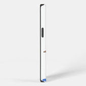 Schattige grillige hond op surfplank iPhone hoesje (Rechterkant)