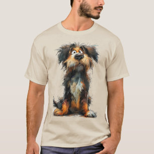 Schattige grillige hond t-shirt