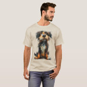 Schattige grillige hond t-shirt (Voorkant volledig)