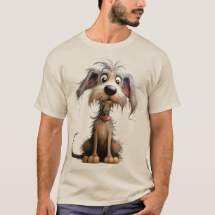 Schattige grillige hond t-shirt