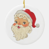 Schattige grillige kerstman met ster keramisch ornament (Achterkant)