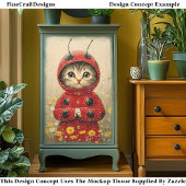 Schattige grillige lieveheersbeestje Kitten DA5 De Tissuepapier