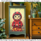 Schattige grillige lieveheersbeestje Kitten DA5F D Tissuepapier