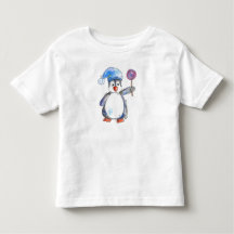 Schattige grillige pinguïn met een lolly