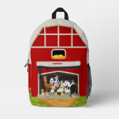 schattige/grillige Schuur dieren Bedrukte Rugzak (Voorkant)