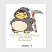 Schattige Grim Reaper Kikker – ’Twas de Koolhydrat Sticker (Vel)