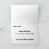 Schattige groen 1e eerste wilde safari Happy Birth (Binnen)