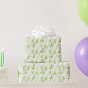 Schattige Groen Axolotl Boba Tea Kids Verjaardagsf Cadeaupapier