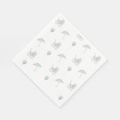 Schattige Groen Baby Buggy Baby shower Servet (Hoek)