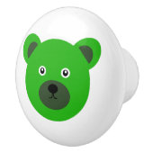 Schattige groen Beer Keramische Knop (Rechts)