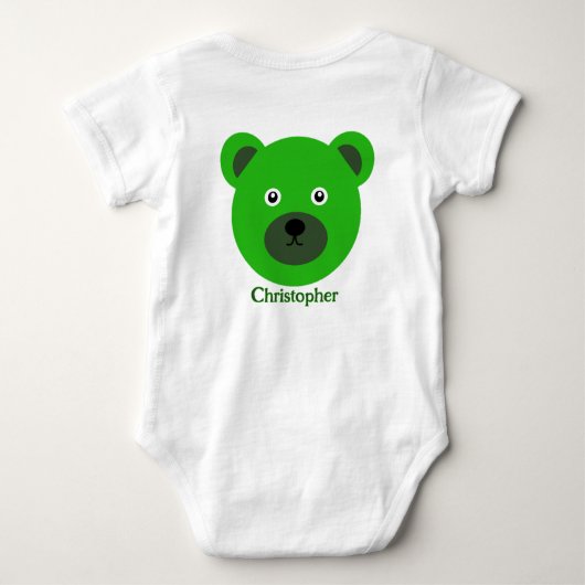 Schattige groen Beer Romper (Achterkant)