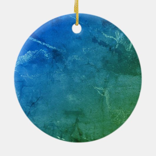 Schattige groen blauw faux gouden glitter Getrouwd Keramisch Ornament (Achterkant)