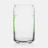 Schattige Groen Blauw Pastel Uil Pun Tekst toevoeg Blikvorm Glas (Links)