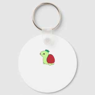 Schattige groen blozen aardbeienschildpad Classic Sleutelhanger