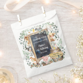 Schattige groen Boerderij Dieren Verjaardag Baby s Bedankzakje