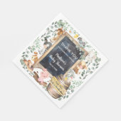 Schattige groen Boerderij Dieren Verjaardag Baby s Servet (Hoek)