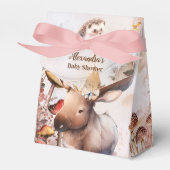 Schattige groen Bosdieren Bosgrond Baby shower Bedankdoosjes (Voorkant Zijde)