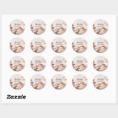 Schattige groen Bosdieren Bosgrond Baby shower Ronde Sticker (Vel)