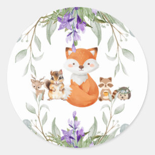 Schattige groen bosdieren Schattig dierengift Ronde Sticker