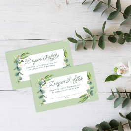 Schattige groen boslanddieren luier reling informatiekaartje