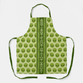 Schattige groen buitenaards patroon met Jouw naam  Schort (Voorkant)