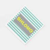 Schattige groen en geel Gestreepte upsherin servet (Hoek)