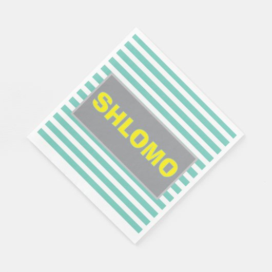 Schattige groen en geel Gestreepte upsherin servet (Hoek)