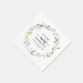 Schattige groen eucalyptus krans Vrijgezellenfeest Servet (Hoek)