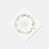 Schattige groen eucalyptus krans Vrijgezellenfeest Servet (Hoek)