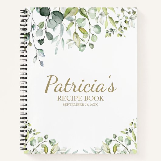 Schattige groen Eucalyptus Vrijgezellenfeest Recep Notitieboek (Voorkant)