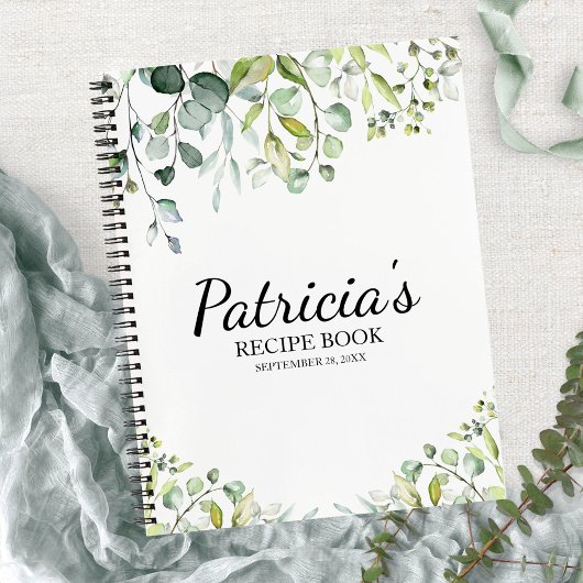 Schattige groen Eucalyptus Vrijgezellenfeest Recep Notitieboek