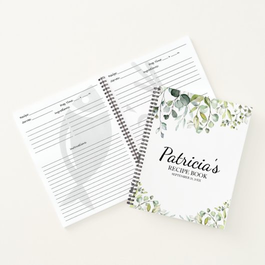 Schattige groen Eucalyptus Vrijgezellenfeest Recep Notitieboek (Binnen)