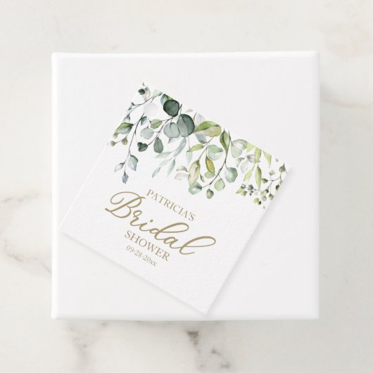 Schattige groen Eucalyptus Waterverf Vrijgezellenf Bedankjes Labels (In situ)