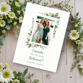 Schattige groen gebladerte Lijst bruidsmeisje foto