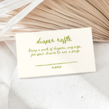 Schattige Groen Handgeschreven Baby showers Luier 