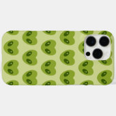 Schattige groen hartvormig buitenaards hoofdpatroo Case-Mate iPhone case (Achterkant (horizontaal))