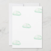 Schattige groen heteluchtballon Baby shower Bedankkaart (Achterkant)