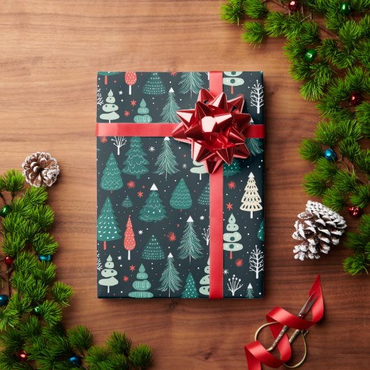 Schattige Groen Kerstboom Xmas Inpakpapier (Feestdagen Geschenken)