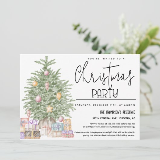 Schattige groen kerstfeest kerstfeest kerstboom ca kaart (Staand voorkant)