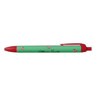 Schattige groen lieveheersbeestje zwarte inkt pen