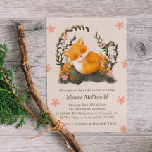 Schattige groen Little Fox Baby shower