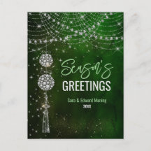 Schattige groen monogram ornamenten Kerst Nieuwjaa