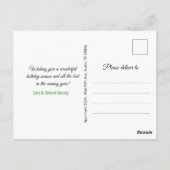 Schattige groen monogram ornamenten Kerst Nieuwjaa Briefkaart (Achterkant)