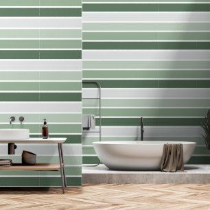 Schattige groen ombre gestreept patroon behang