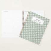 Schattige Groen Plaid Gepersonaliseerde Ideeën Boe Planner (Display)