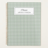 Schattige Groen Plaid Gepersonaliseerde Ideeën Boe Planner (Voorkant)
