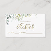 Schattige groen raden hoeveel kussen Kaarten (Voorkant)