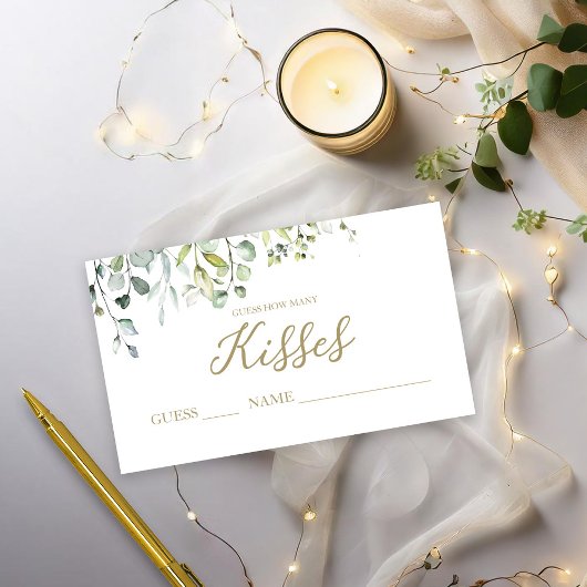 Schattige groen raden hoeveel kussen Kaarten