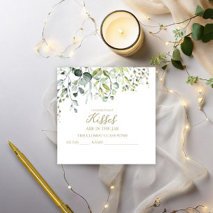 Schattige groen raden hoeveel kussen Kaarten