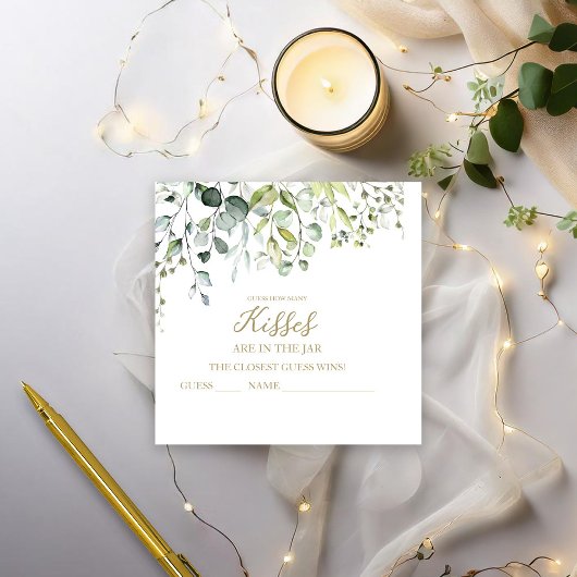 Schattige groen raden hoeveel kussen Kaarten